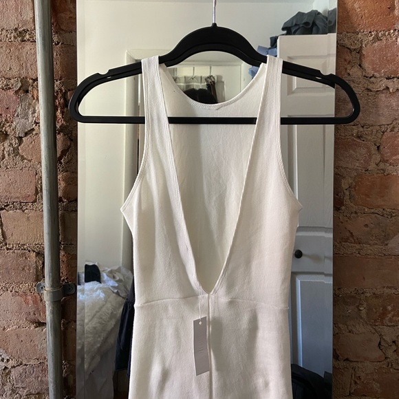 Inamorata Sunset Ribbed Romper -White XS - Picture 6 of 9